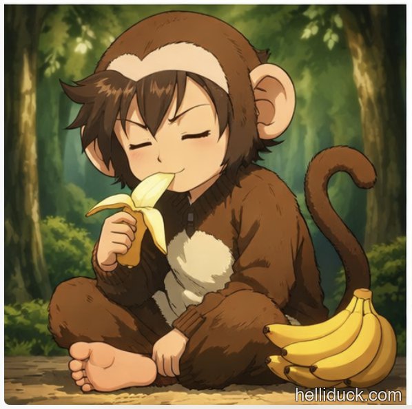Monkey Eating Banana